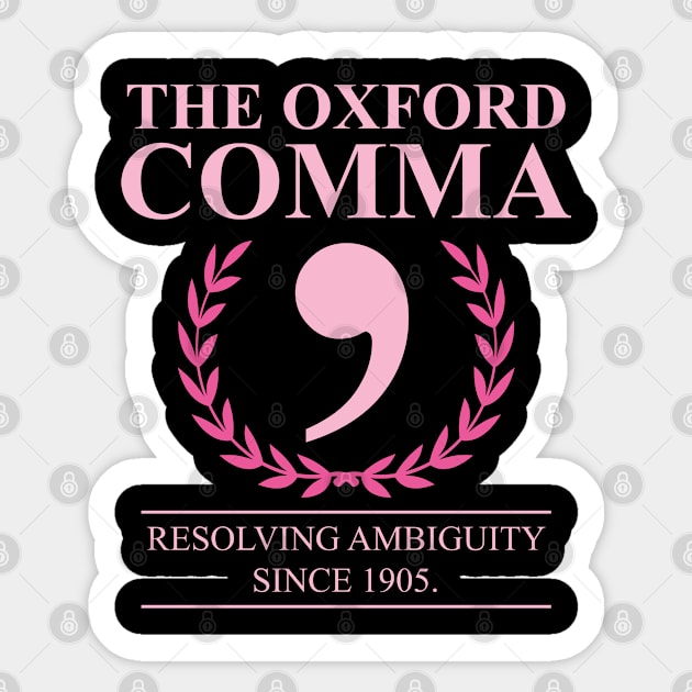 Oxford Comma English Teacher Funny Grammar Sticker by swissles